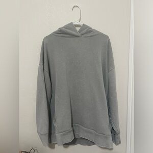 Gap oversize baggy fleece grey hoodie with side pockets XL